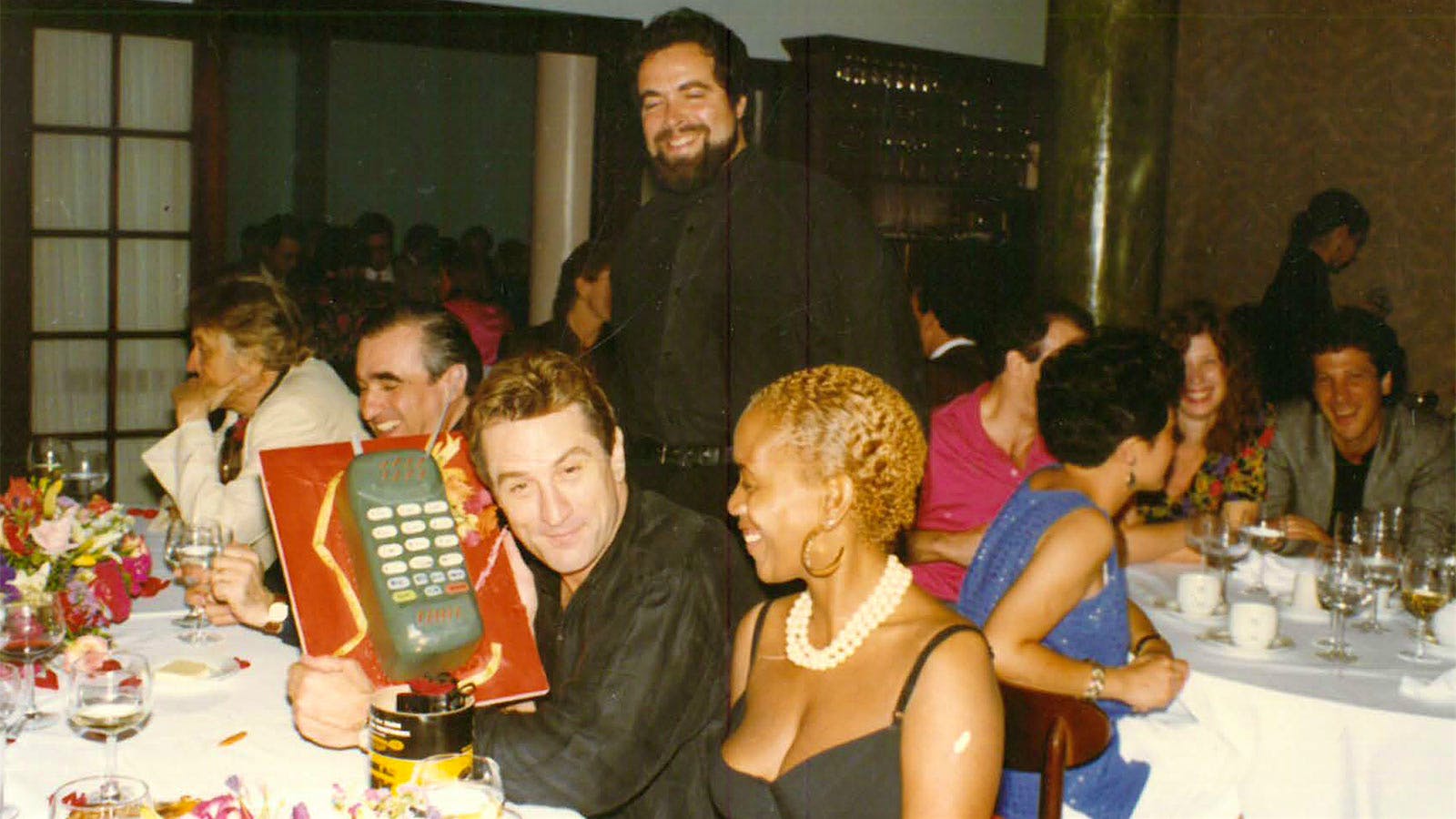  Drew Nieporent with Robert De Niro at Montrachet in New York City.] 