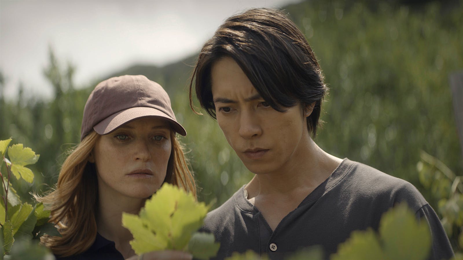  Fleur Geffrier and Tomohisa Yamashita in Drops of God season two.] 