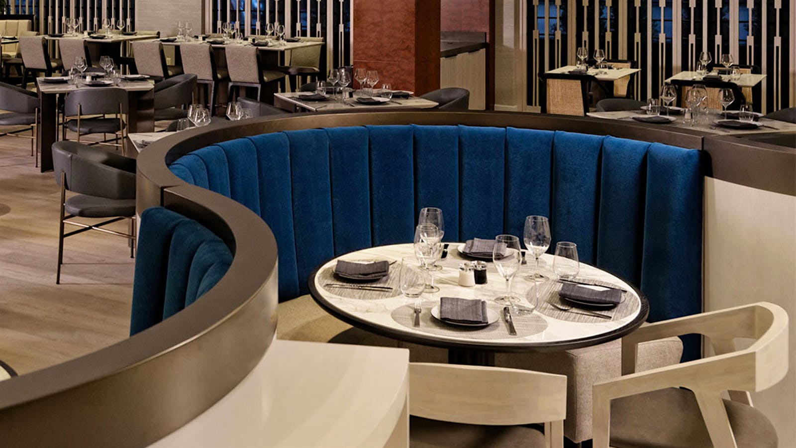 The dining room of Edge Restaurant.