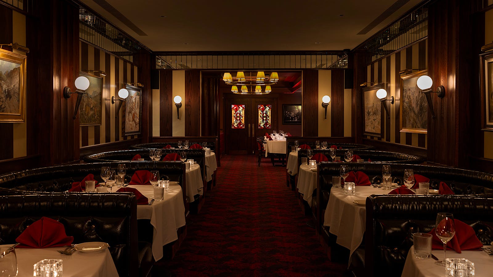  The interior of Golden Steer in New York City.