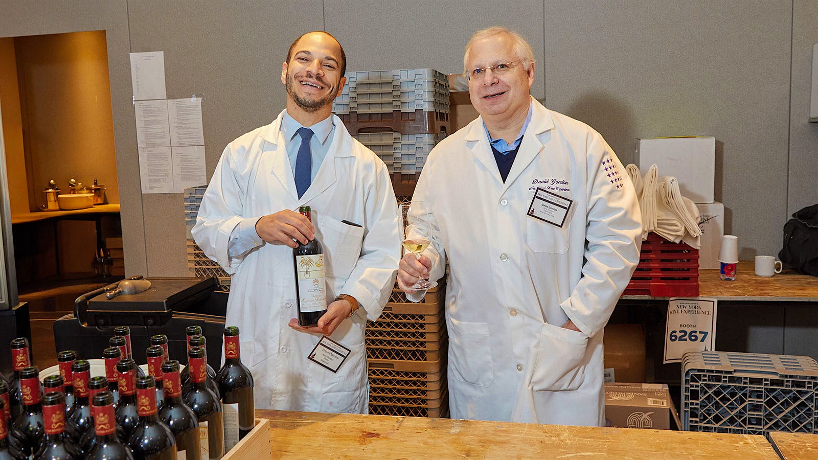 USHG wine director Vincent Morrow with David Gordon