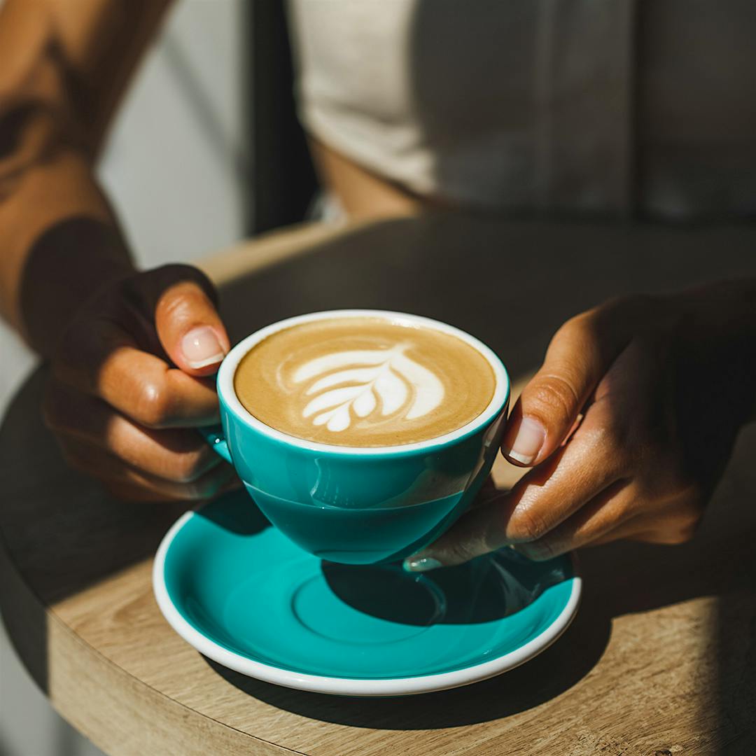 A cup of cappuccino.