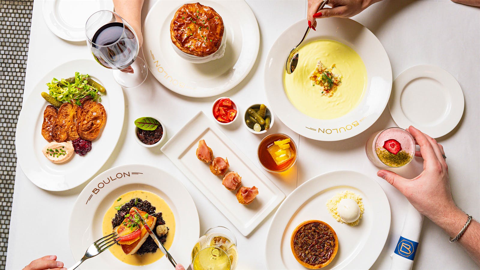  A selection of dishes from Boulon Brasserie