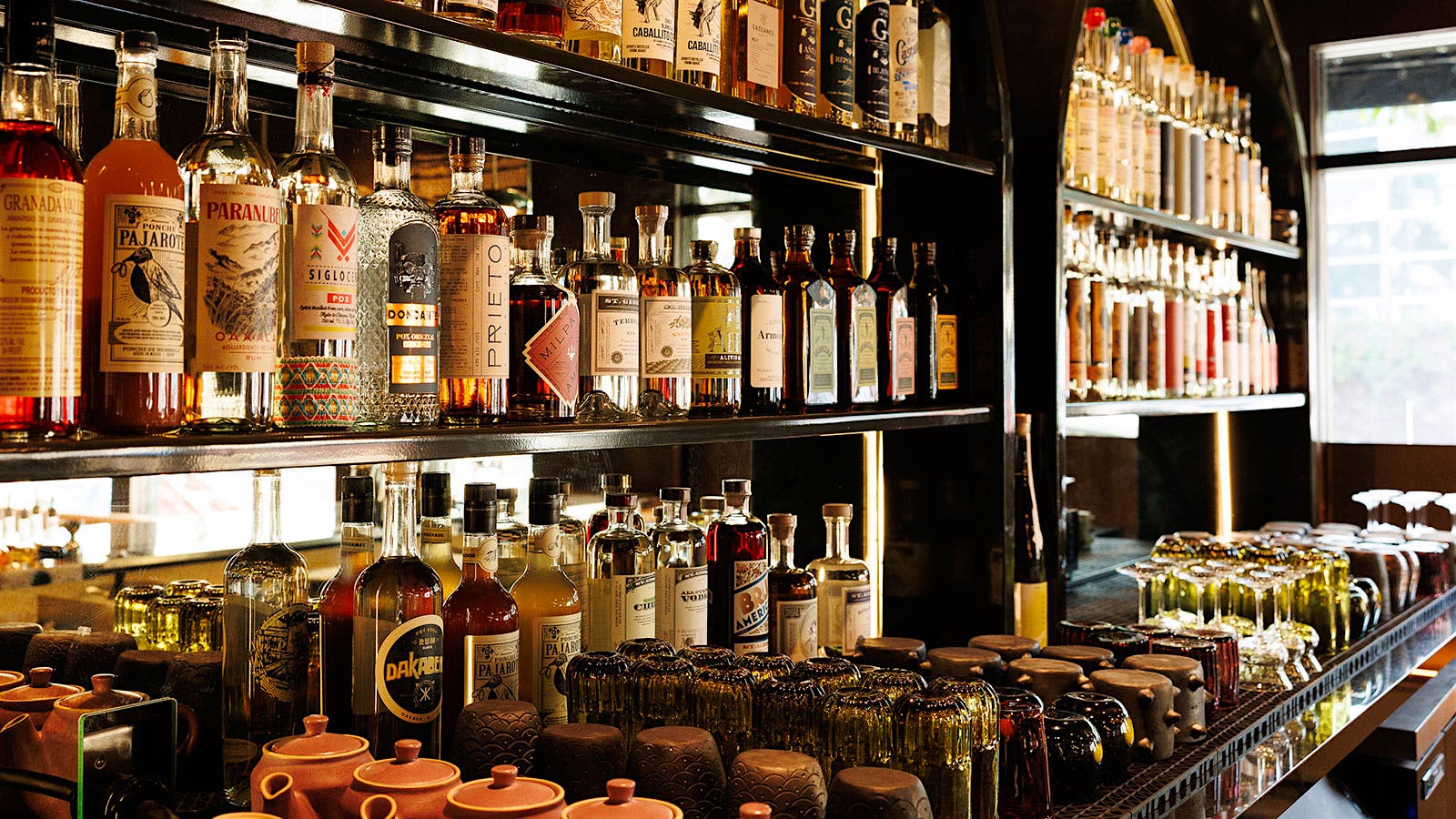  Selection of agave spirits from Maria Isabel in San Francisco.