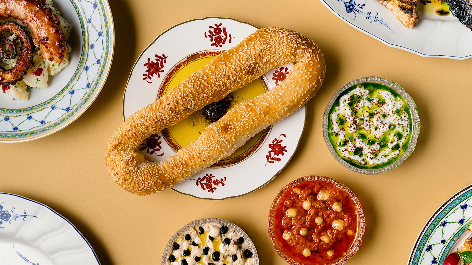  A selection of dishes from Or'esh in New York City