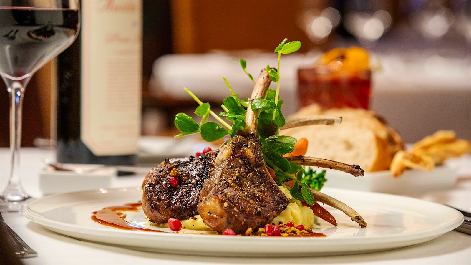 Lamb chops from Bistro Napa.
