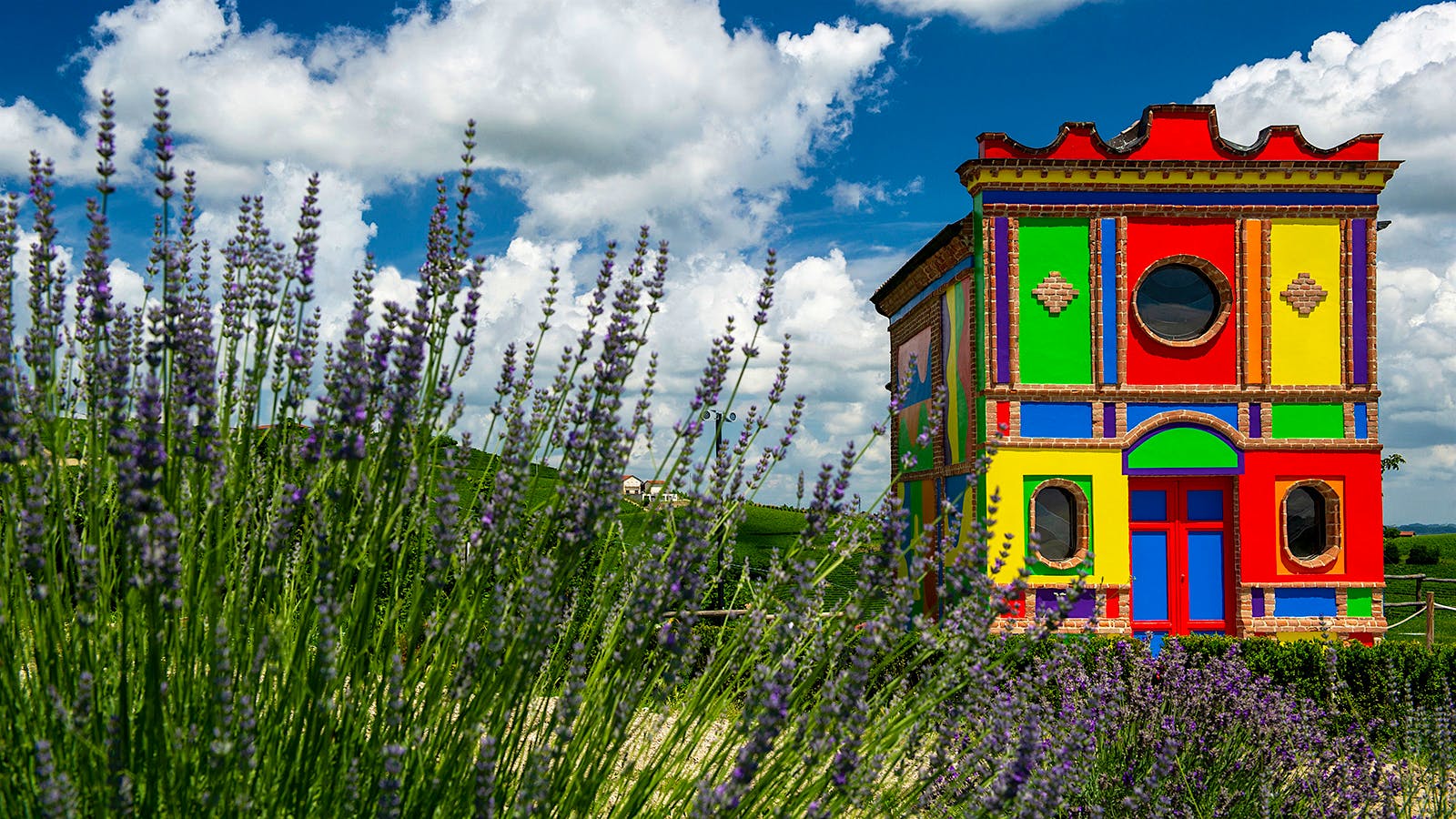  The colorful Barolo Chapel at the Brunate vineyard] 