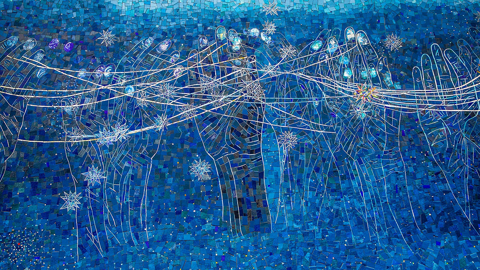  Kiki Smith&rsquo;s &ldquo;Cat&rsquo;s Cradle&rdquo; Mosaic at Le Brunate] 