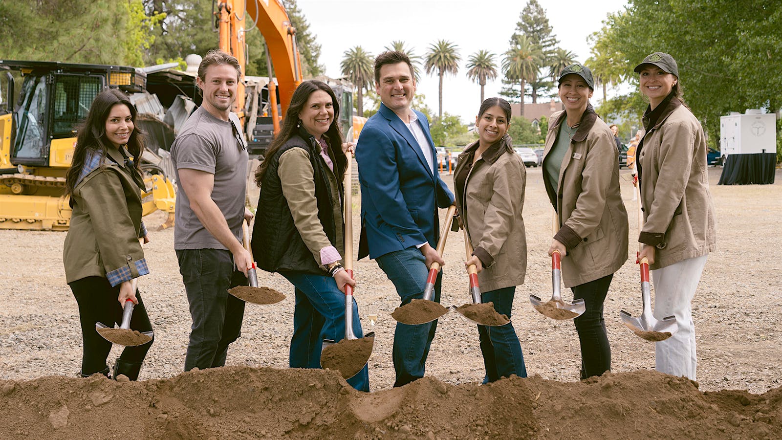 The Napa Valley Grapegrowers team hoisted shovels to mark the groundbreaking.Napa Valley Grapegrowers Breaks Ground on New Home