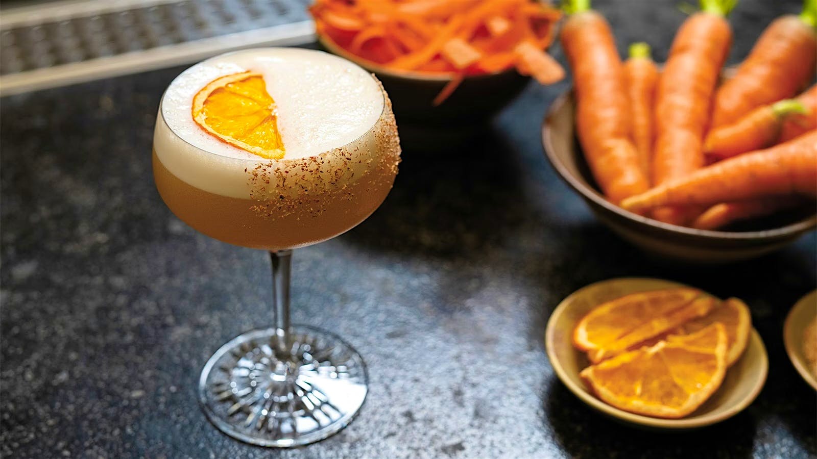 The carrot skin margarita cocktail from&nbsp;Little Saint in Healdsburg, California.