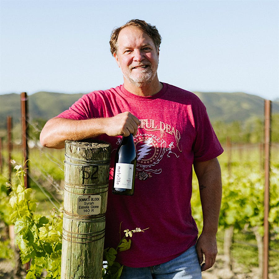 Chad Melville is a second-generation farmer of his family’s 120-acre vineyard in Santa Barbara’s Sta. Rita Hills.