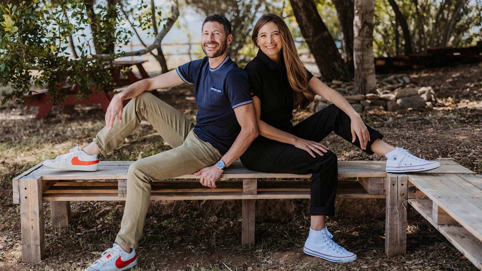 Husband and wife, Nik and Julia Krankl work side-by-side to make the Fingers Crossed wines.