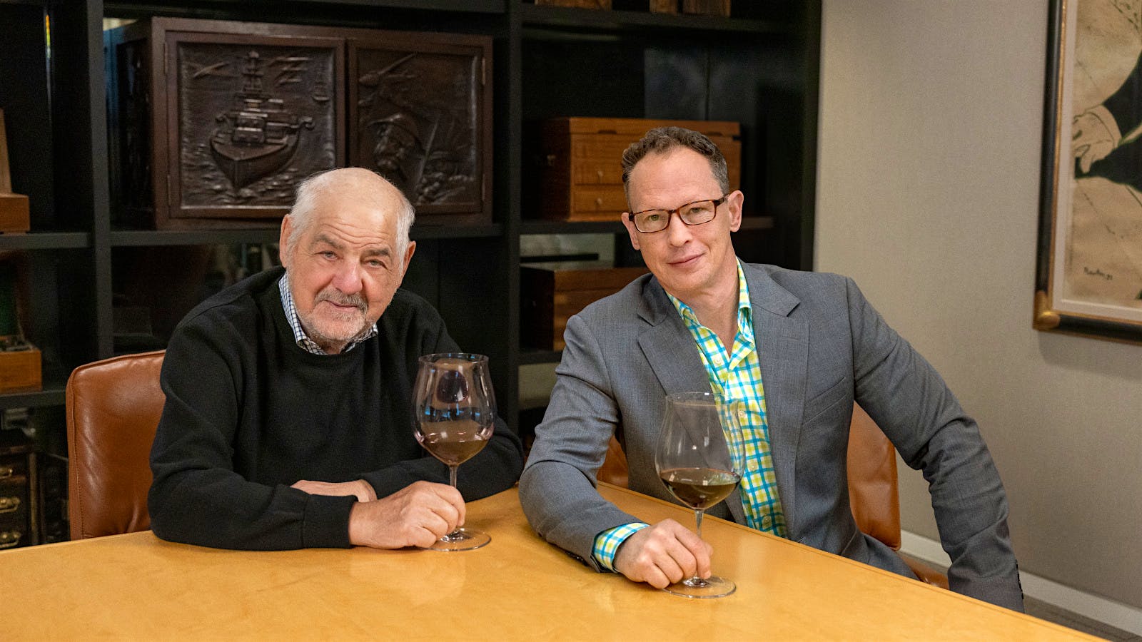Wine Spectator editor Marvin R. Shanken and executive editor Jeffery Lindenmuth