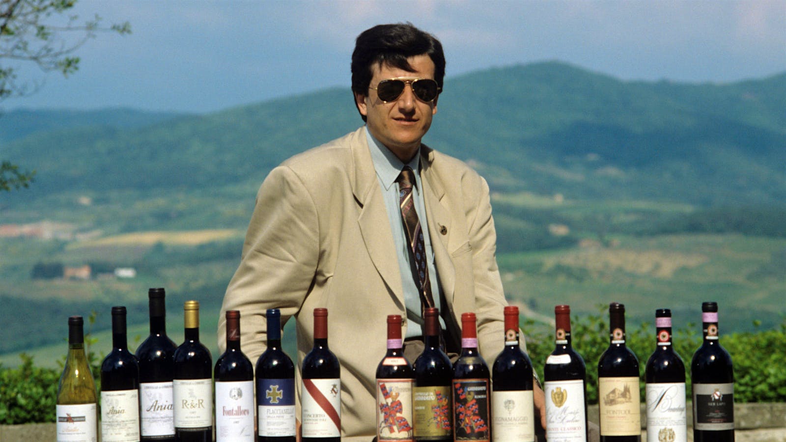  Italian winemaker Franco Bernabei in Tuscany in 1992.] 