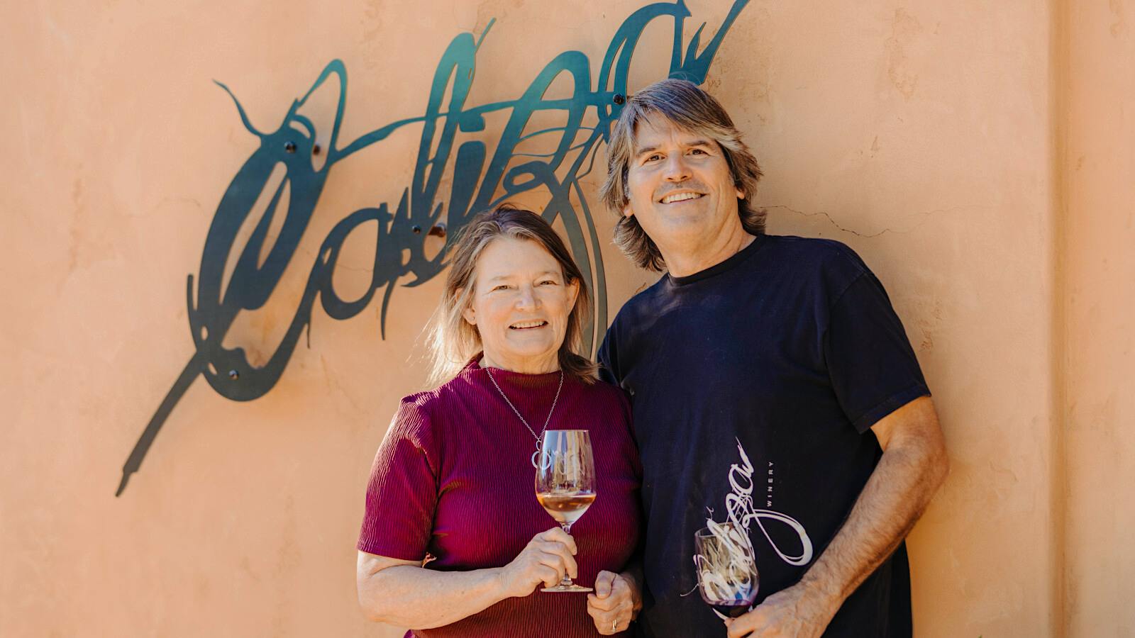 Carl and Pam Bowker founded Caliza Winery in 2003 after two decades in the trade show and convention plant industry.