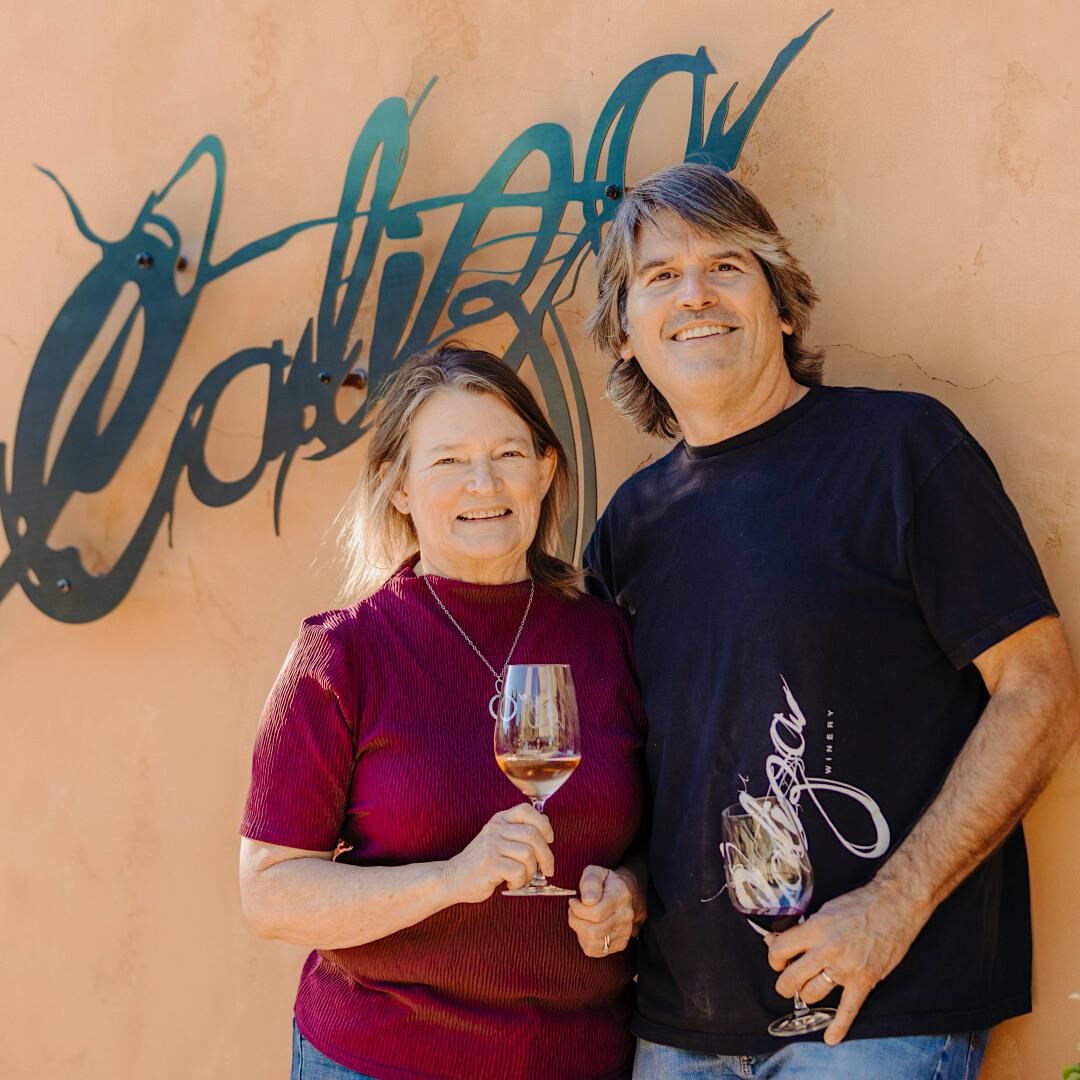 Carl and Pam Bowker founded Caliza Winery in 2003 after two decades in the trade show and convention plant industry.