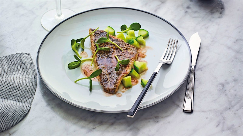 Black Bass With Oregon Pinot Blanc