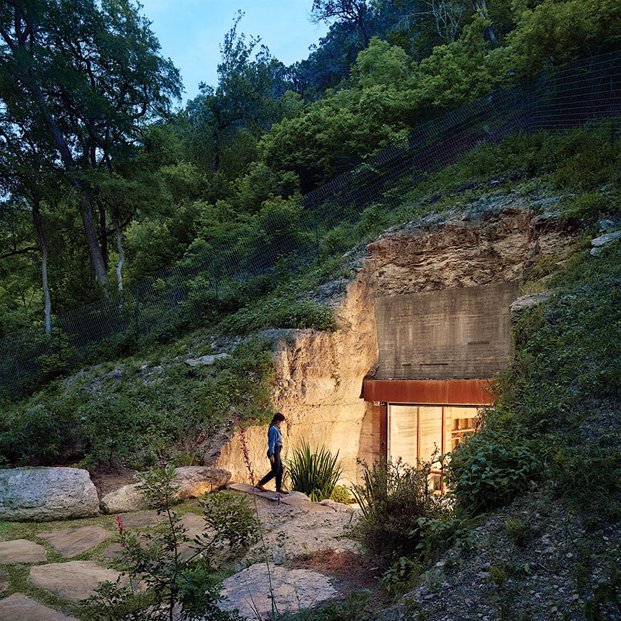 On a whim, a family of wine lovers began digging their own cave in Hill Country. With the aid of architect Brian Korte, they were able to bring their dream to fruition.