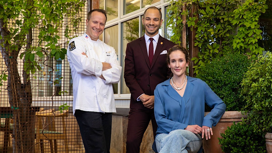 From left: Chef Philip Tessier, wine director Vincent Morrow and owner Samantha Rudd have transformed the classic steakhouse into a more innovative restaurant, with a wine list showcasing a broader range of Napa Valley bottlings.