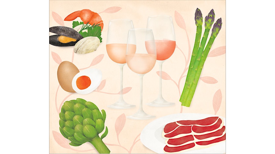 Rosé is one of the few wines that work with springtime's most difficult-to-pair foods.