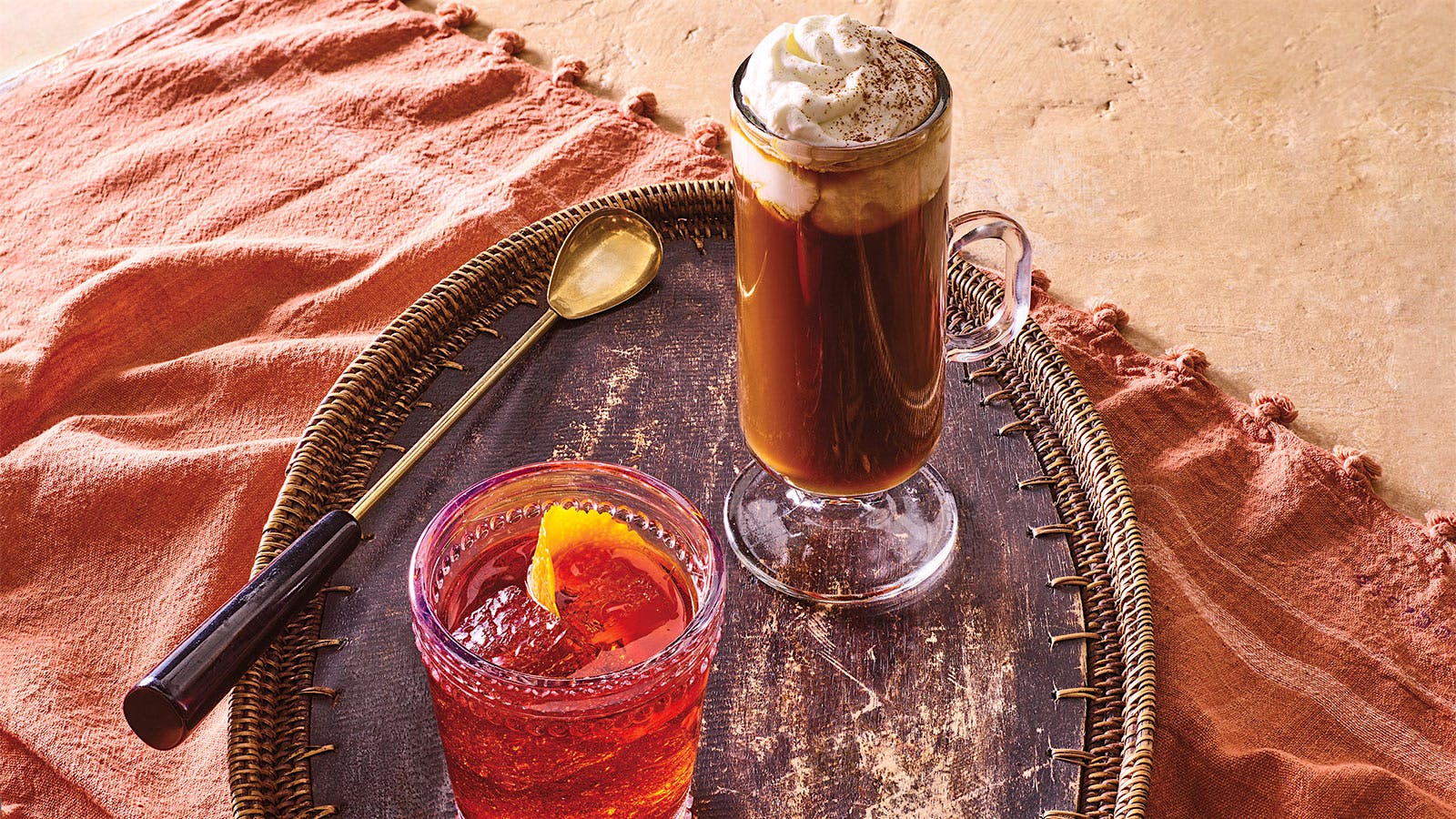  Tegroni (left) and Mexican Coffee