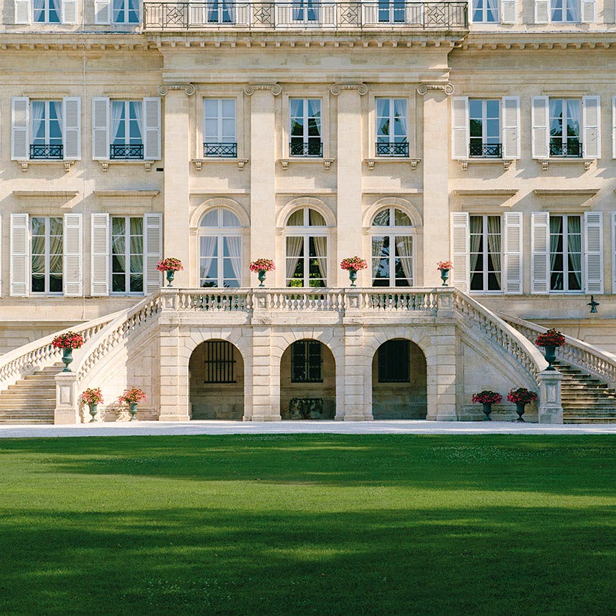 Château Margaux, with the signature sweeping staircase of its rear courtyard, is among the most iconic edifices in Bordeaux.