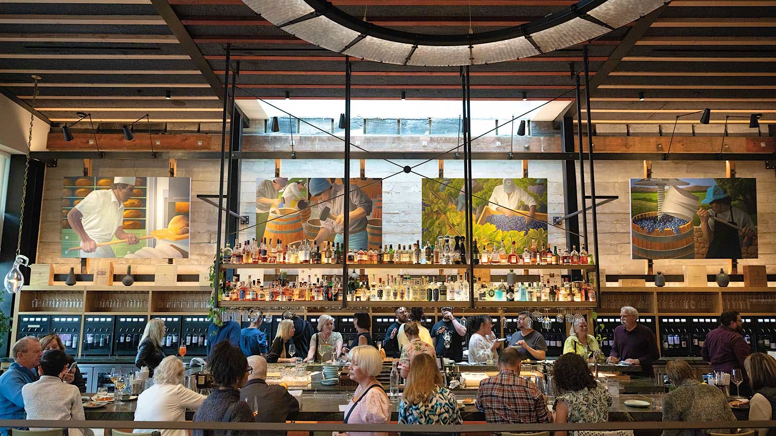 Diners inside the Matheson in Healdsburg, Sonoma County, CA