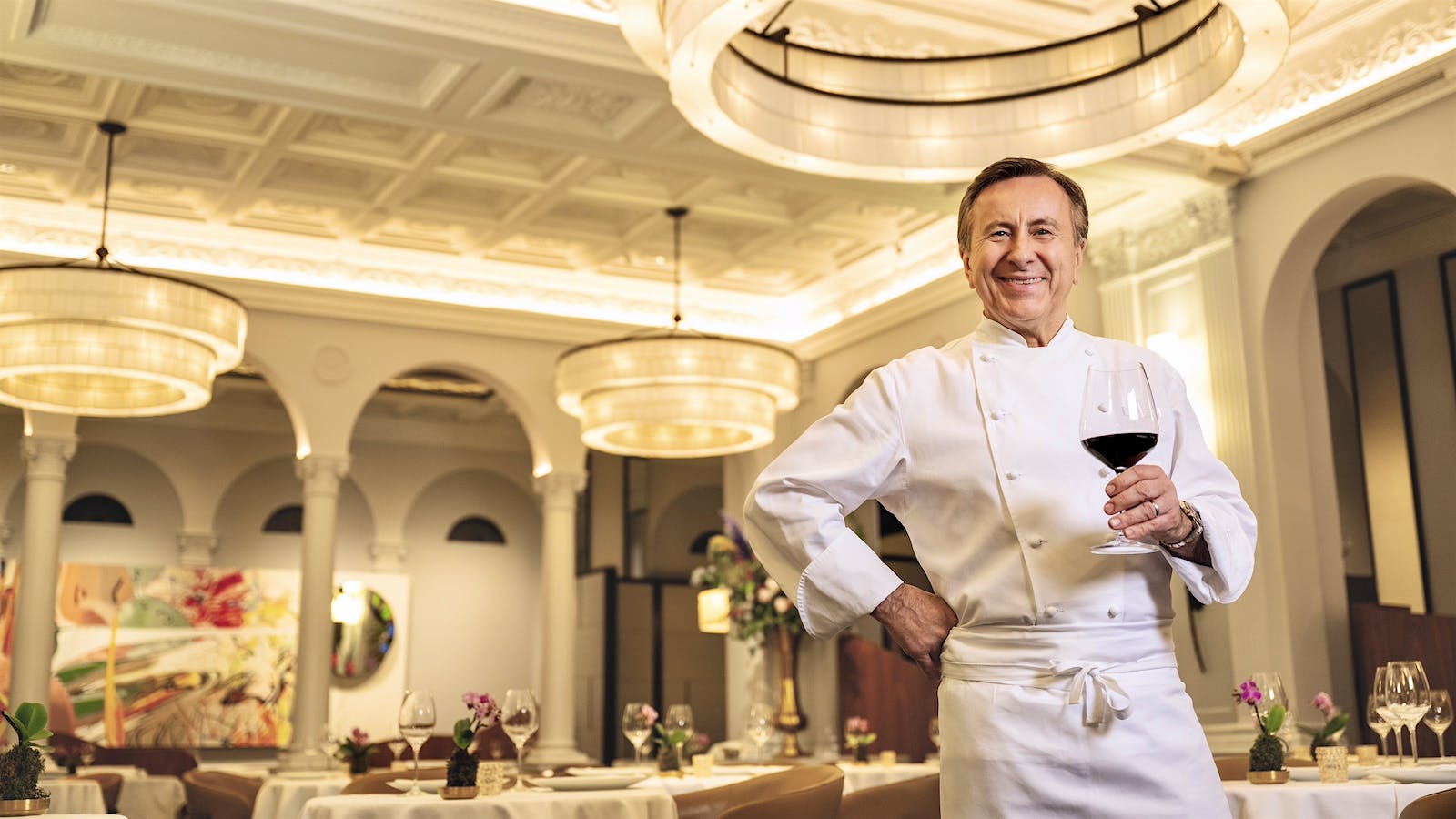 Chef and restaurateur Daniel Boulud at his flagship Grand Award–winning Daniel in Manhattan