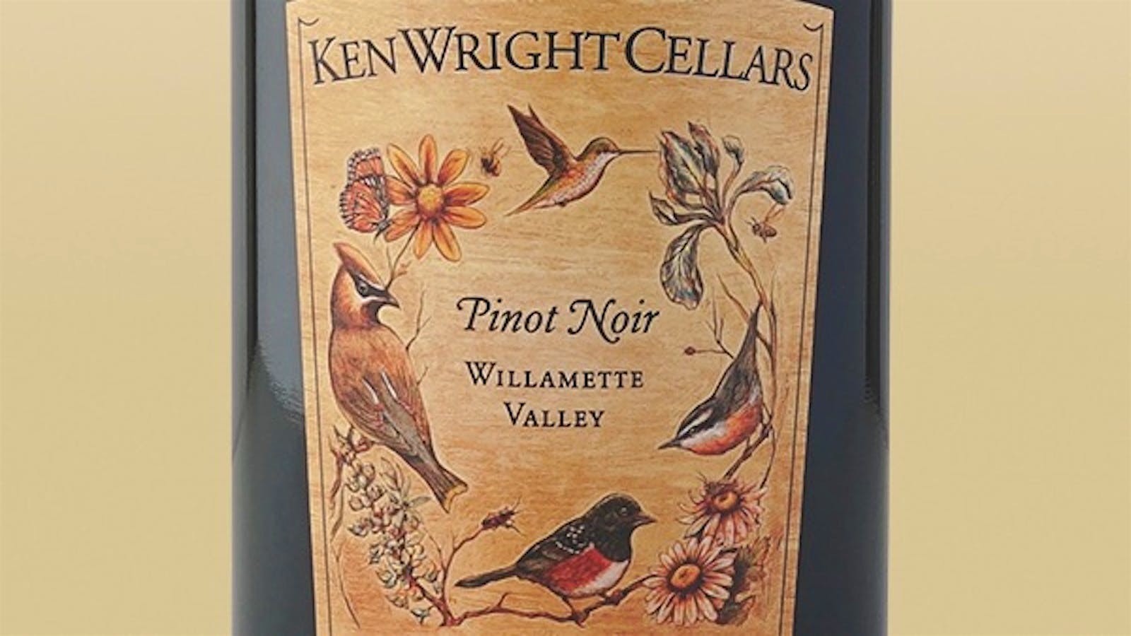 A bottle of Ken Wright Pinot Noir Willamette Valley 2023