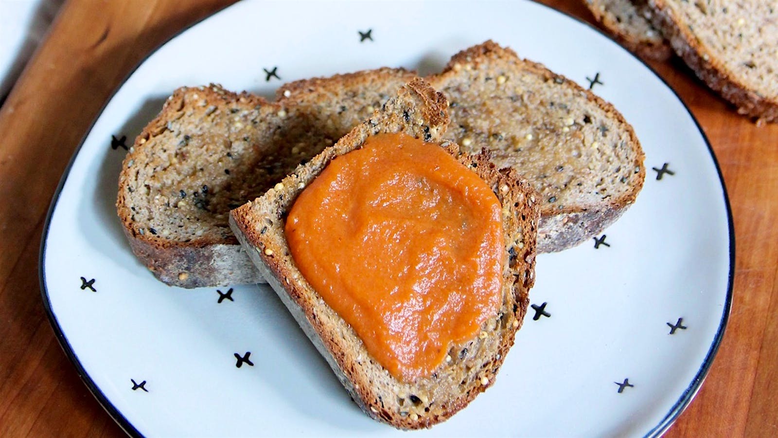 Persimmon butter spread on toast