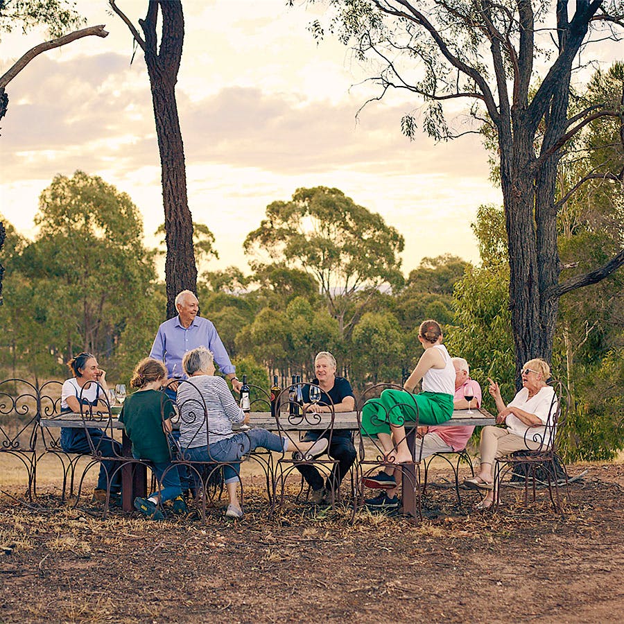 Jasper Hill proprietors Emily and Nick McNally (far left and center) made one of the year’s top-rated wines, a single-vineyard Shiraz from their Heathcote estate offering a stunning array of flavors.