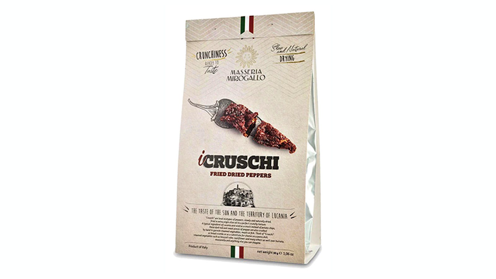 A bag of Cruschi dried peppers