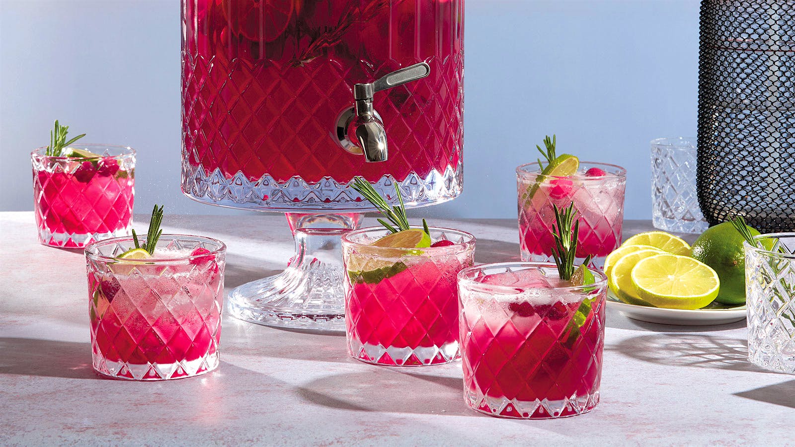 Cranberry and Rosemary Gin Spritzer] 