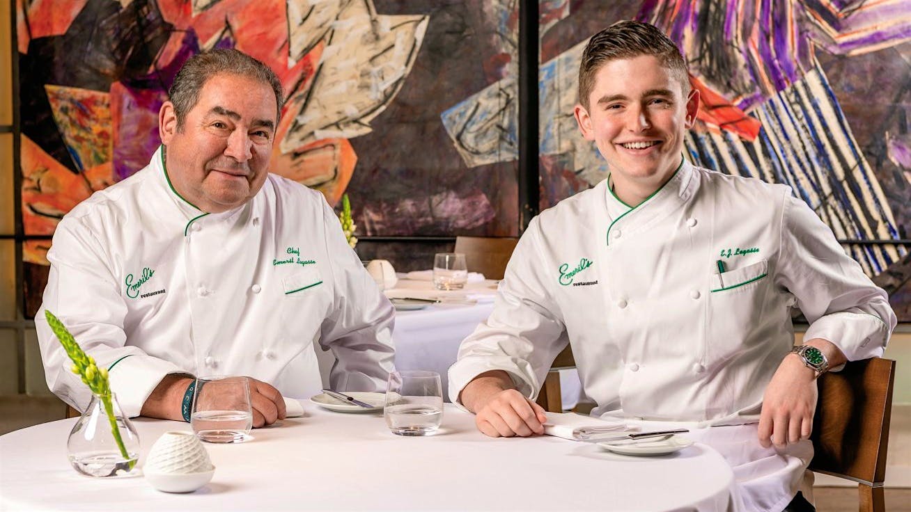 Emeril Lagasse has handed over the reins of his flagship, Emeril’s, to his son,  E.J., who has brought it into the 21st century.