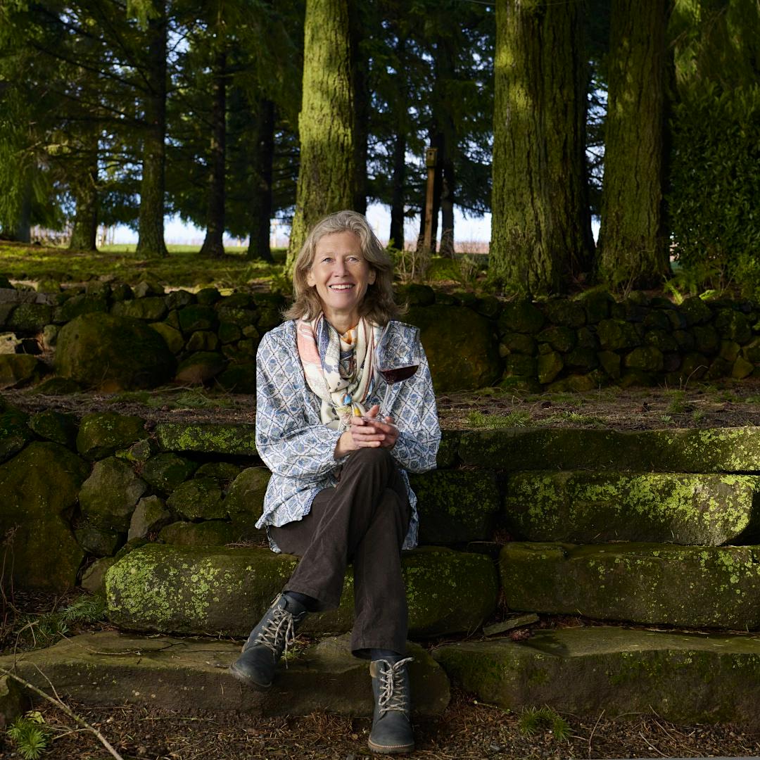 From the secluded spot on her family’s Dundee Hills property known as the Secret Garden, Véronique Drouhin looks back on four decades of accomplishment in Oregon.