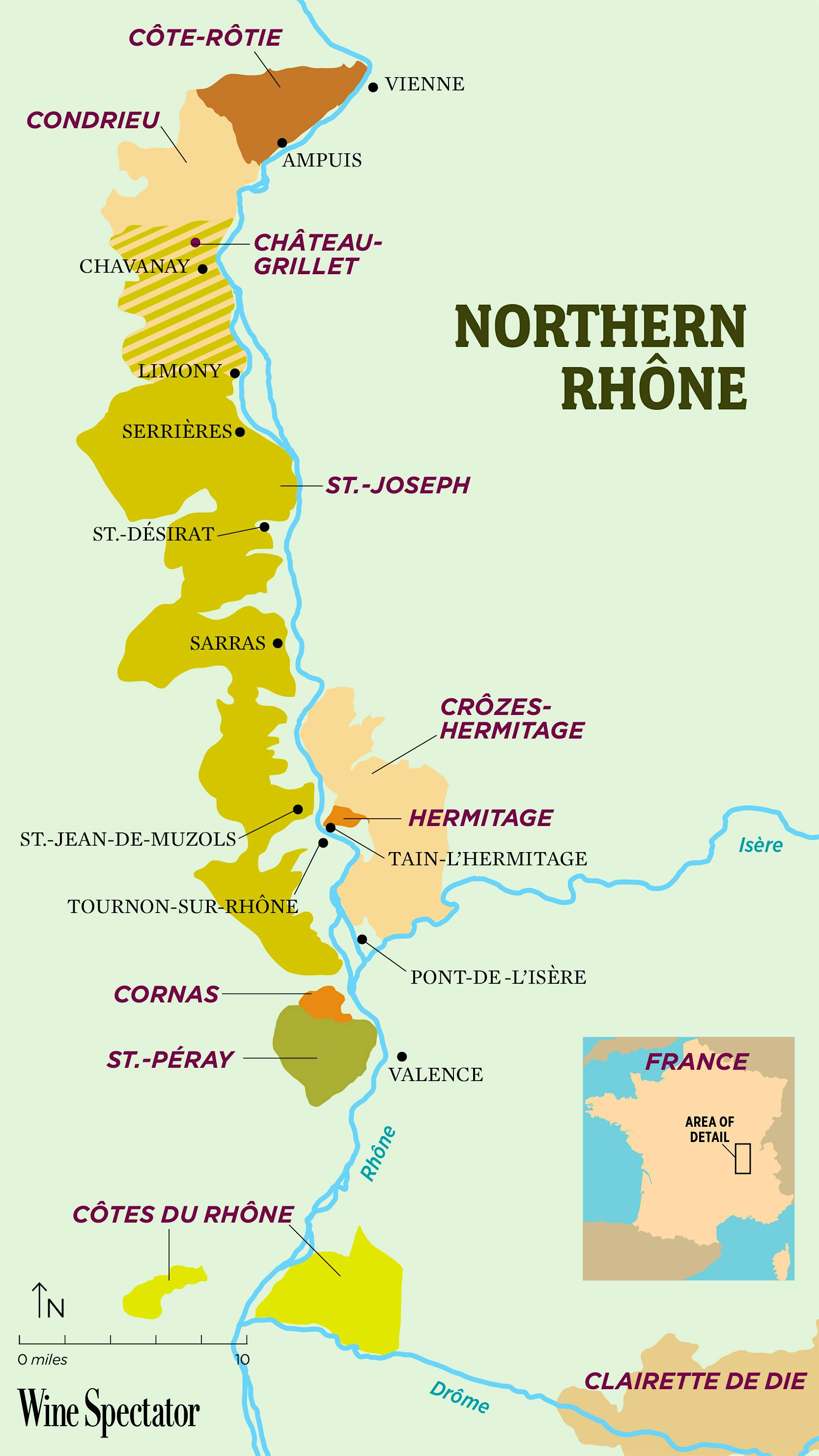 Northern Rhône Valley | Vintage Charts