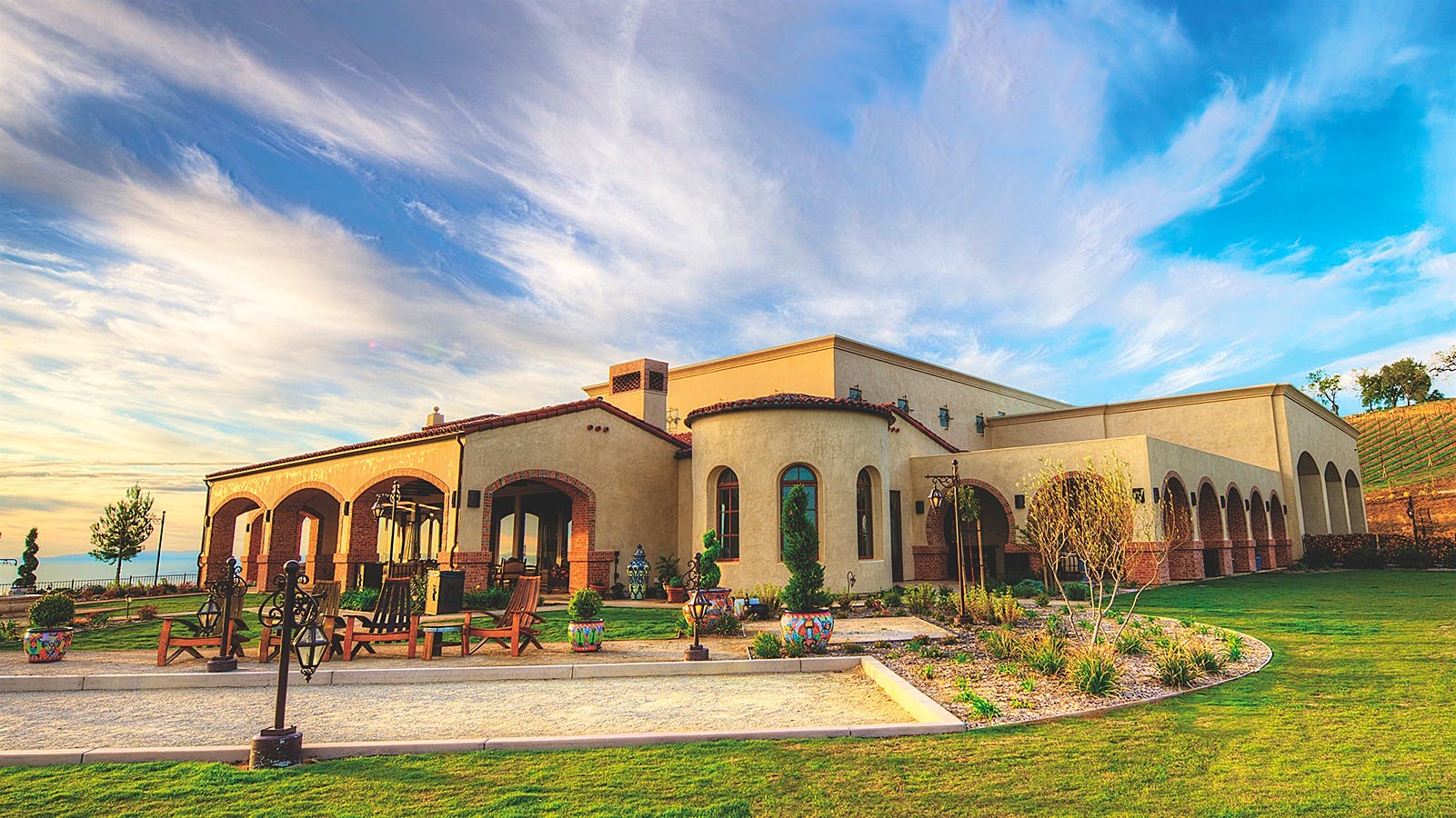 DAOU Vineyards' mission-style facilities in Paso Robles, California